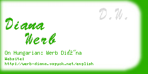 diana werb business card
